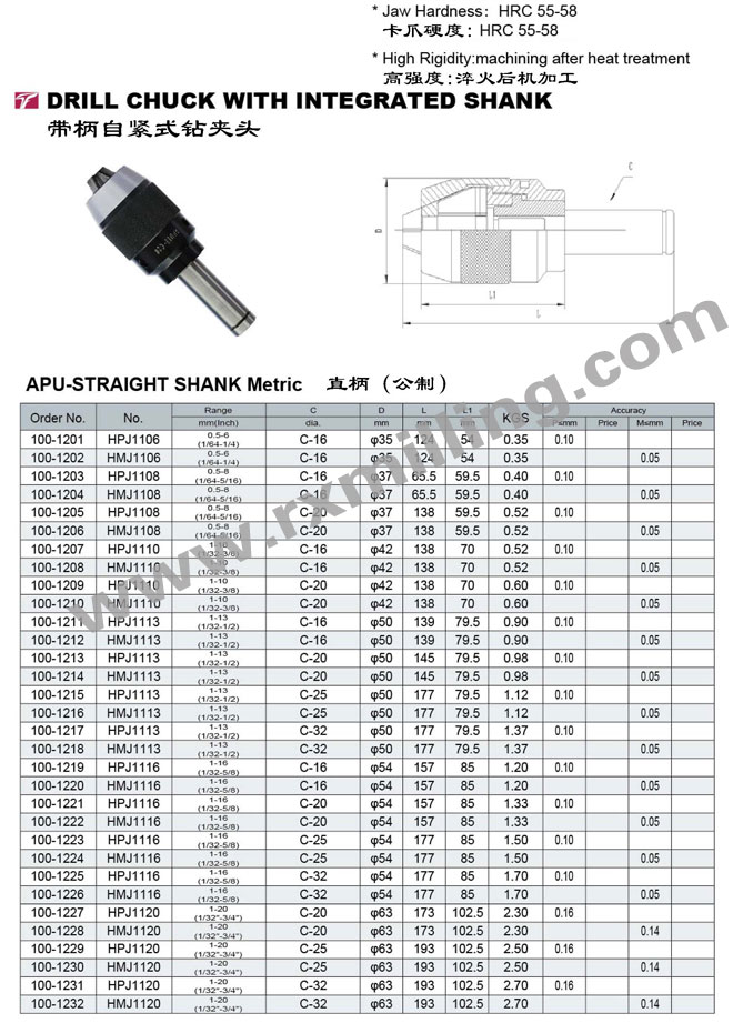 Drill-chuck,-APU-straight--shank